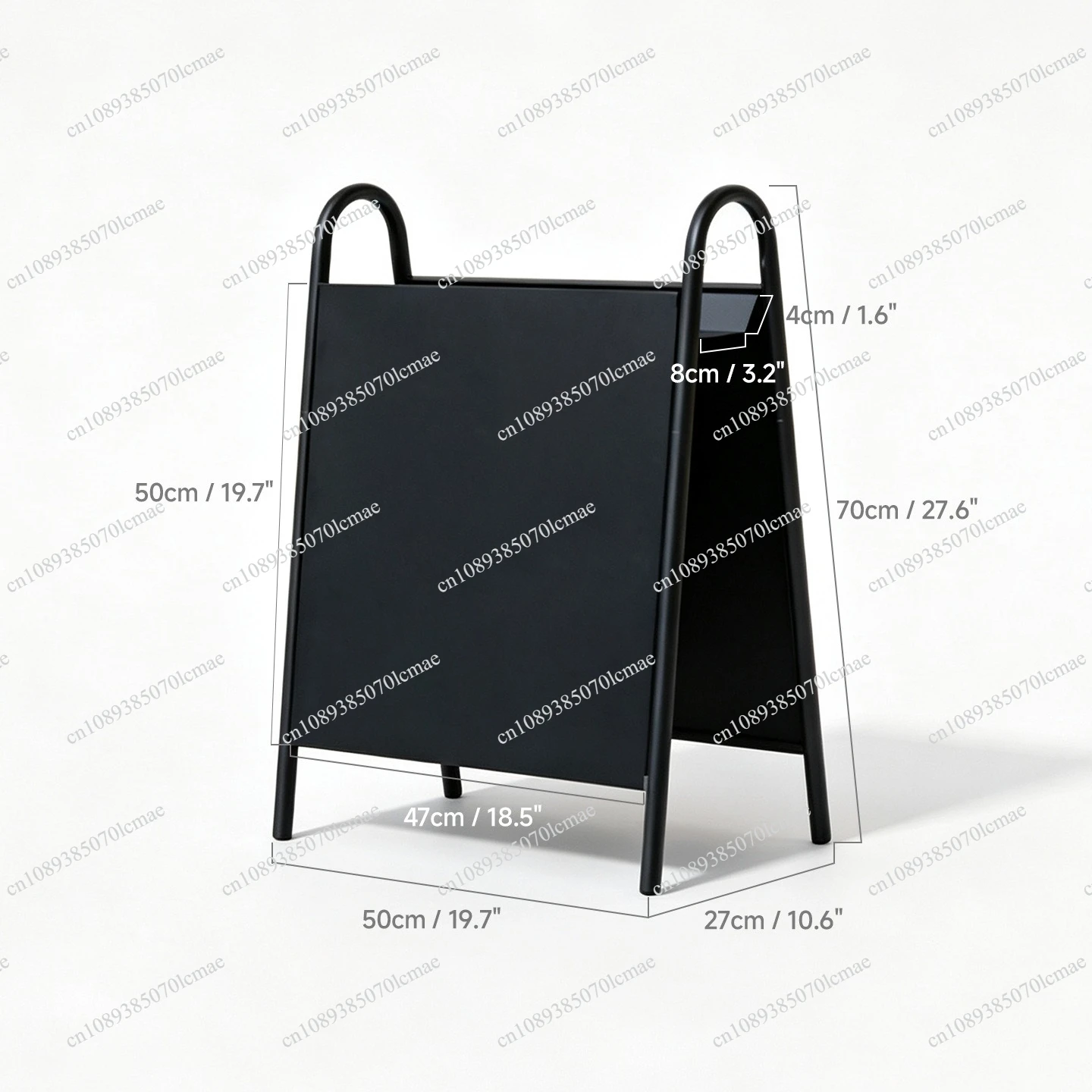 Vertical Billboard Display Stand At The Door, Creative Storage Signs, Outdoor Mobile Floor Metal Standing Signs in Coffee Shops