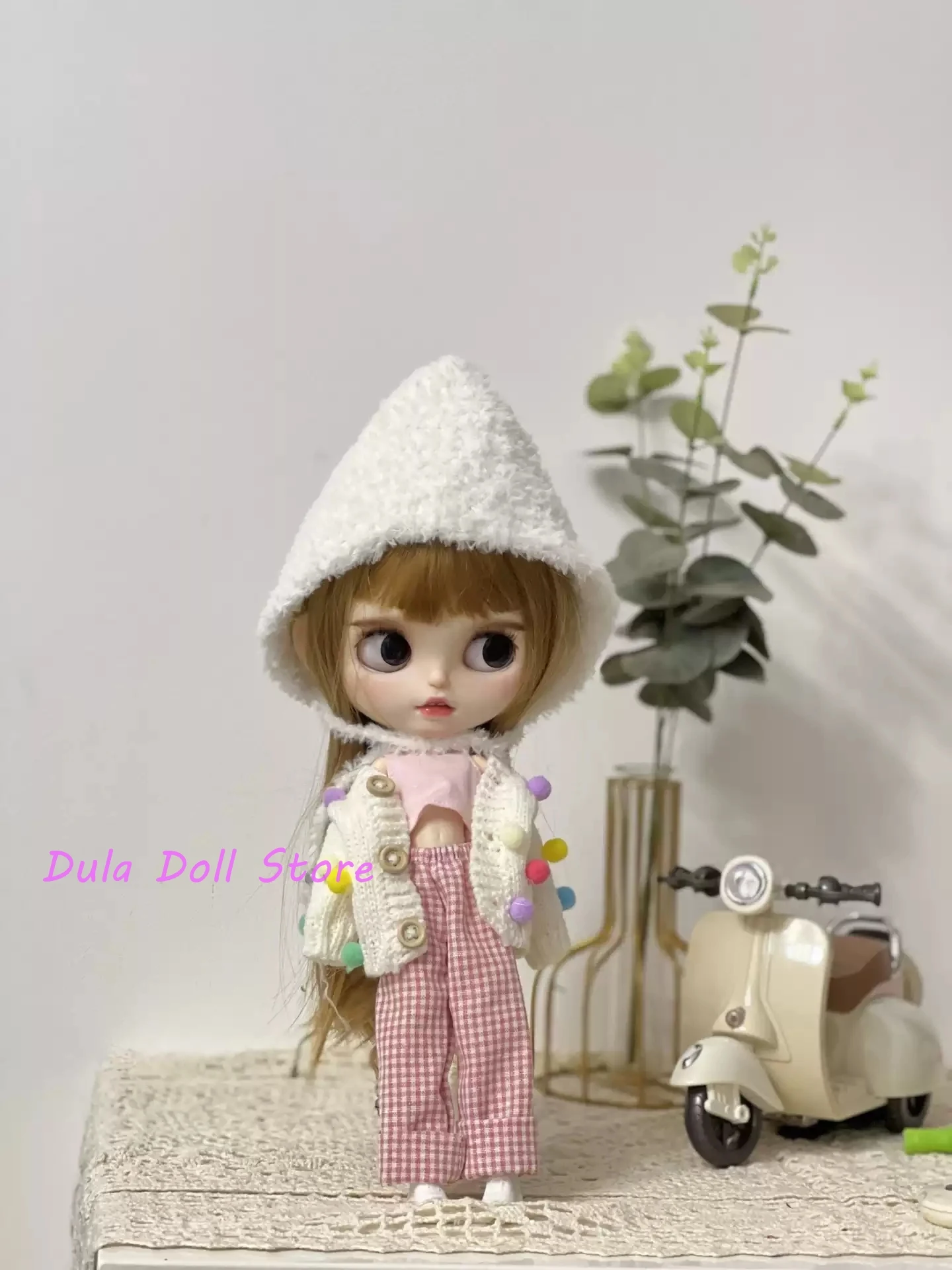 Dula Doll Clothes Dress Coloured ball sweater set Blythe ob24 ob22 Azone Licca ICY JerryB 1/6 Bjd Doll Accessories