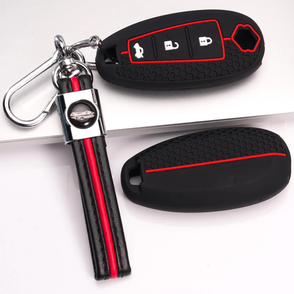 Soft Key Holder With Keychain For Suzuki Swift Vitara SX4 Baleno Ciaz Ertiga Ignis Kizashi S-cross Alivio Non Slip Precise Fit