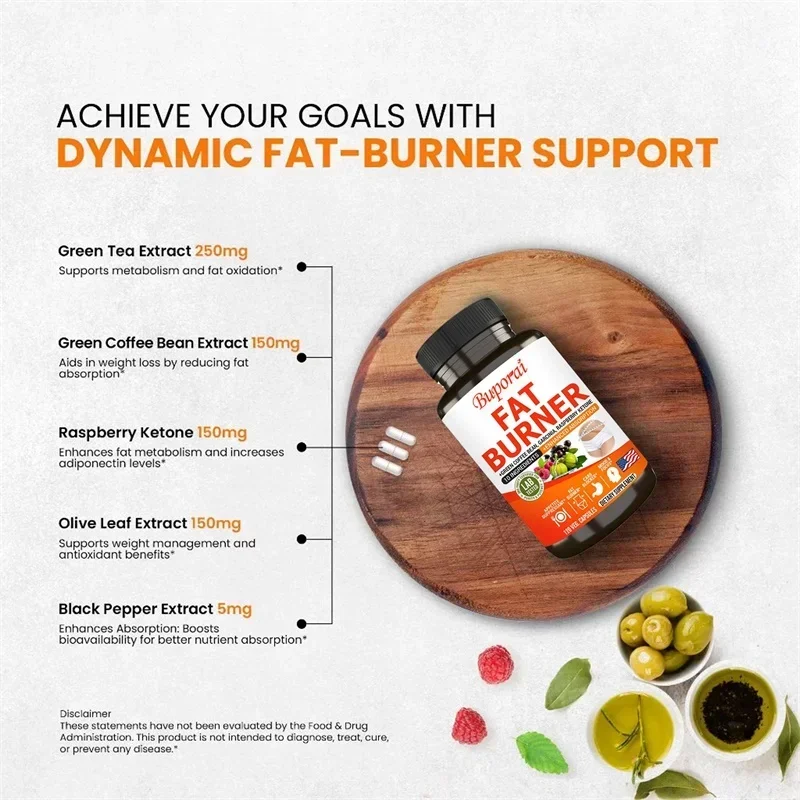 كبسولات حرق الدهون - تعزز عملية التمثيل الغذائي، وتدفق الشهية، وتعزز إدارة الوزن الصحية، وتعزز المناعة