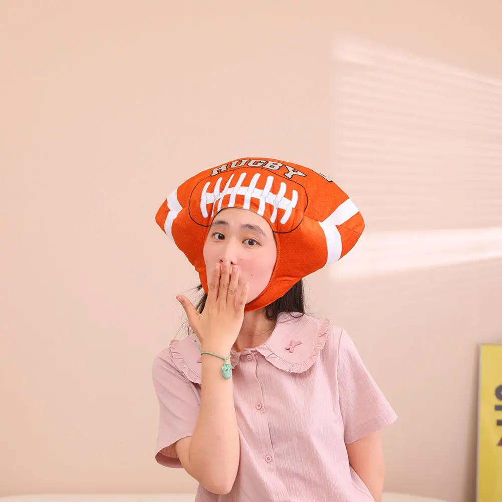 Sombrero creativo de rugby para disfraz, gorro cálido y suave para cosplay, accesorio decorativo para fotos y festivales