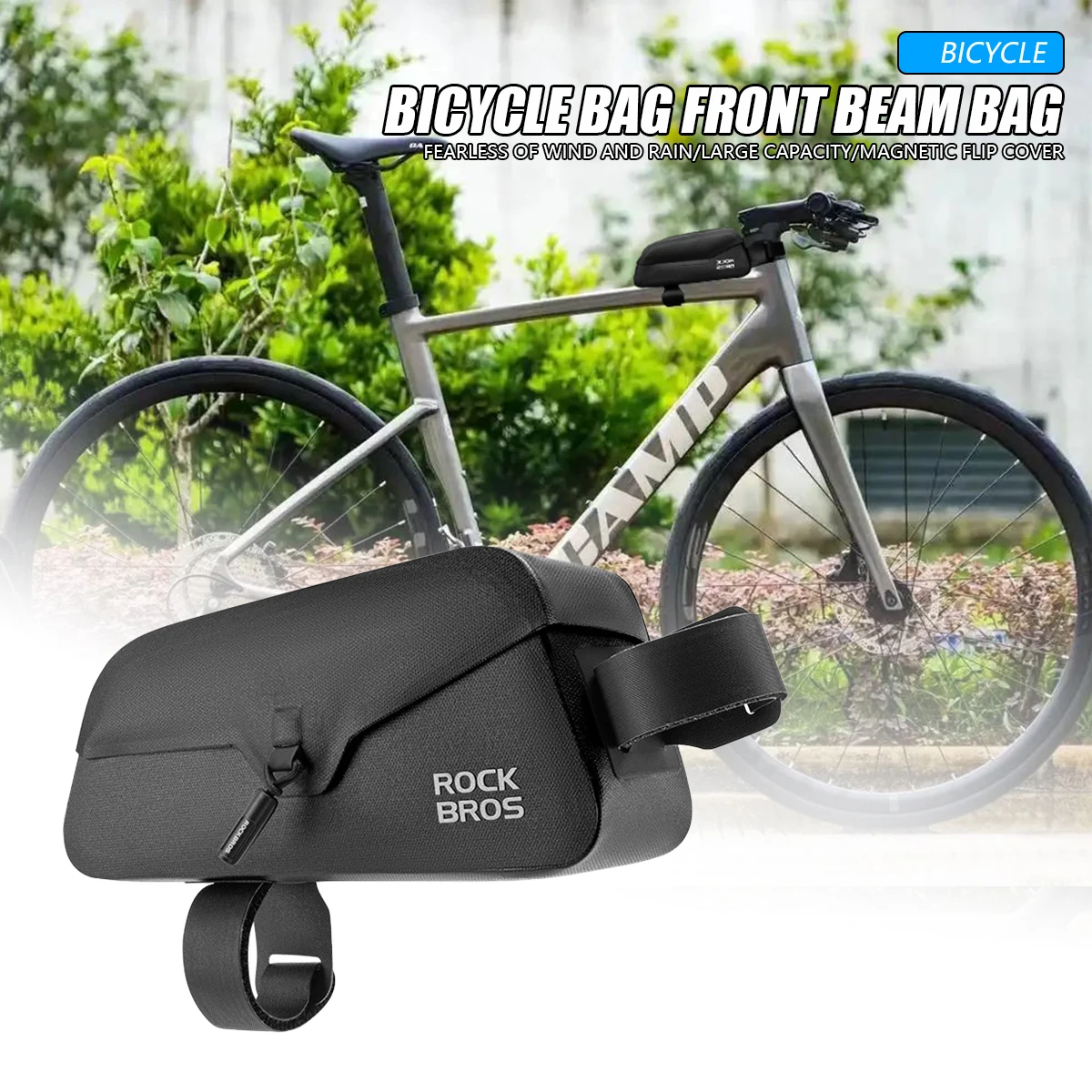 Universal Magnetic Suction Bicycle Top Tube Bag Pipe Mobile Phone Bag MTB Road Riding Bike Front Bag Portable Tool bag