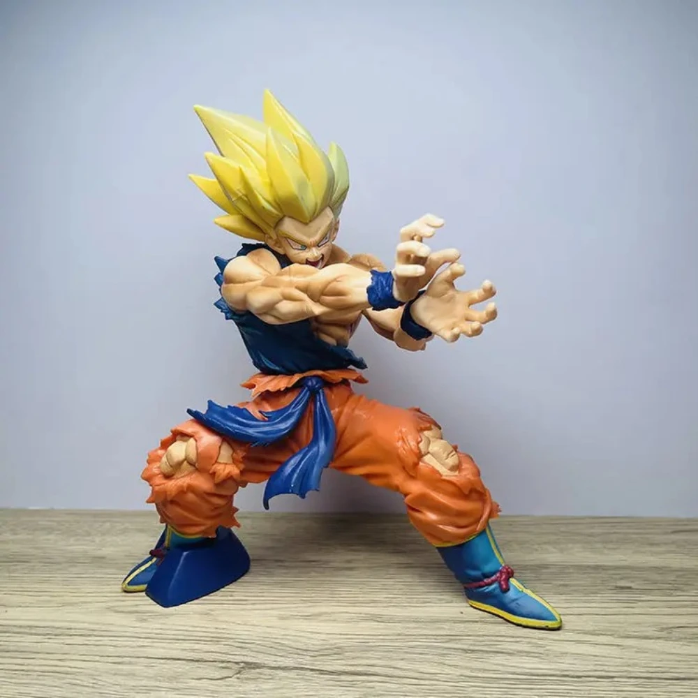Dragon Ball Z Super Saiyan Son Goku Kamehameha Figur Anime PVC-Modell Sammlerstück Statue Desktop-Dekoration Geschenk für Fans