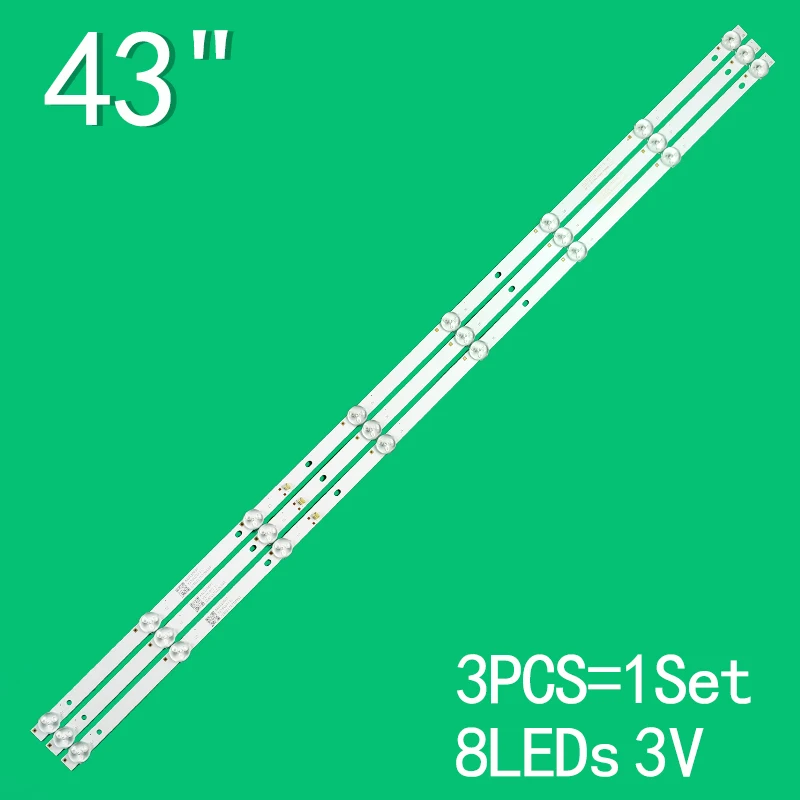 LED para coche, accesorio para HRS_SQY43_3X8_2W_MCPCB JL.D43081330-031BS-M_V01 RTU4300 RTU4300-E 43LE51012D SH-39B/4365 HV430QUB HV430QUB-N1B