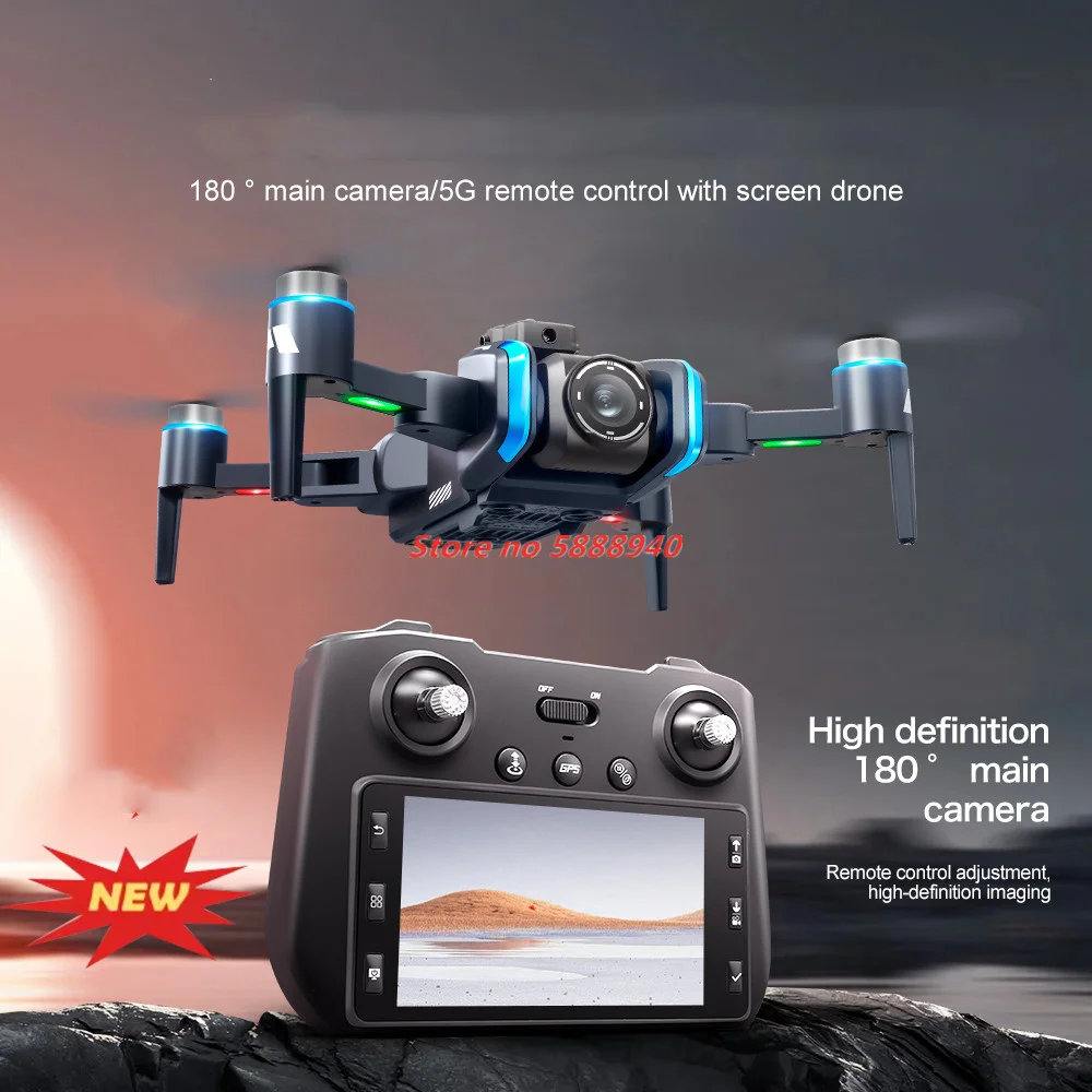 Dron con pantalla GPS profesional 8K HD cámara Dual para evitar obstáculos 5G Wifi FPV Quadcopter plegable sin escobillas RC Dron