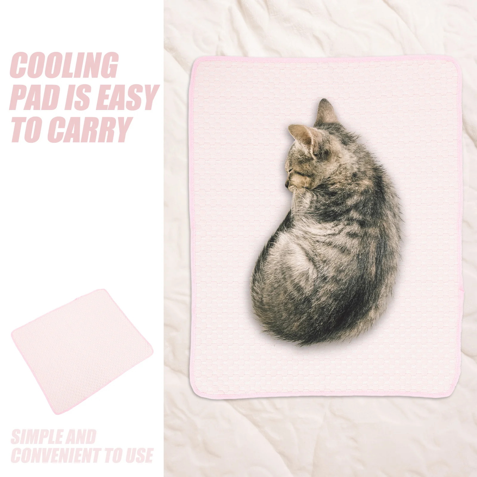 

Cooling Dog Bed Portable Durable Stylish Pet Supplies Perfect for Home Car Cage Sofa Floors Pet Cooling Mat Small Dog Bed