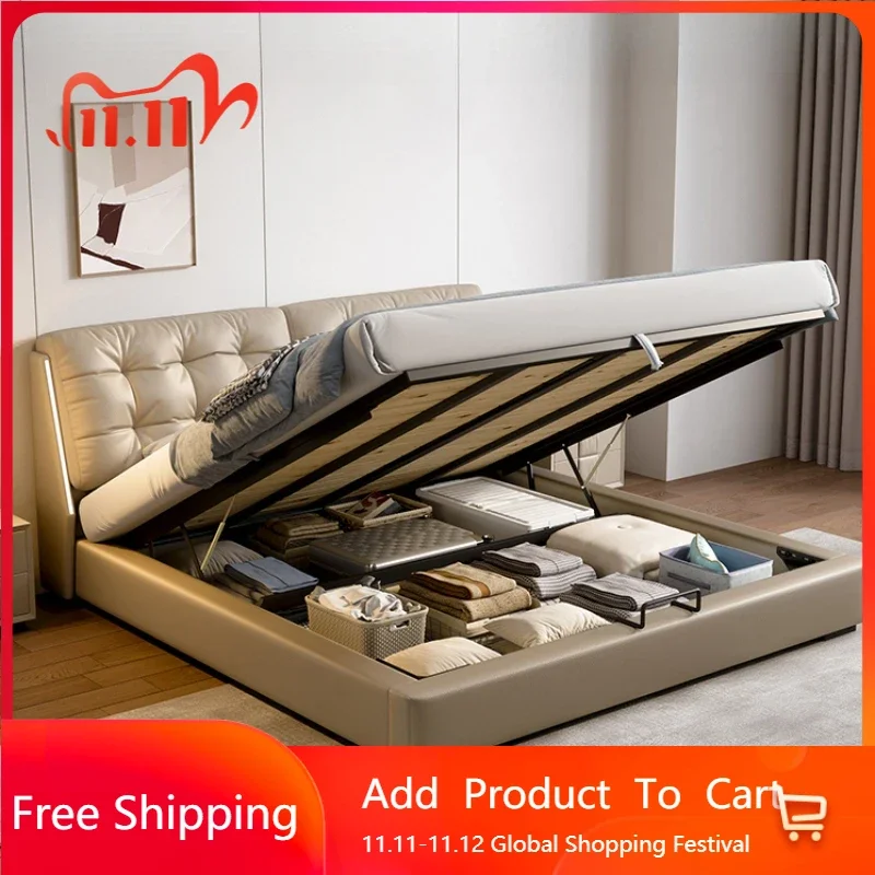 

Роскошная современная двуспальная кровать Regale для хранения, мягкий дизайн, компактная кровать, лофт, современный отель, роскошная уникальная мебель Cama De Casal