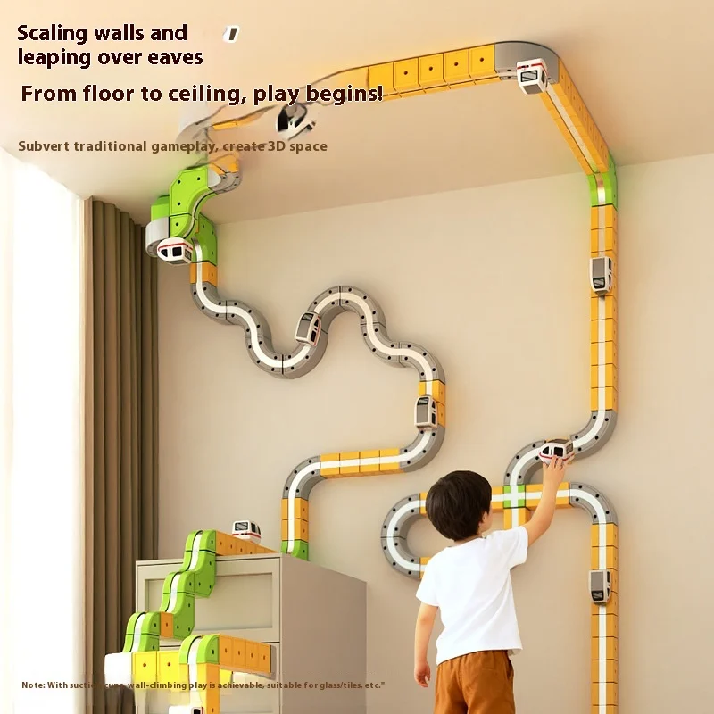 電動エンジン付き磁気ビルディングトレインセット、子供向けSTEMモンテッソーリ学習玩具、DIY鉄道線路クリスマスギフト