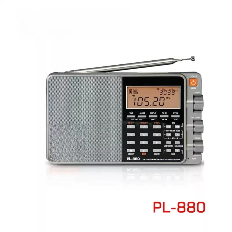 PL‑880 Portable Full‑Band Digital Tuned Radio Receiver High‑Sensitivity High‑End Broadcast Receiving Hardware Accessory