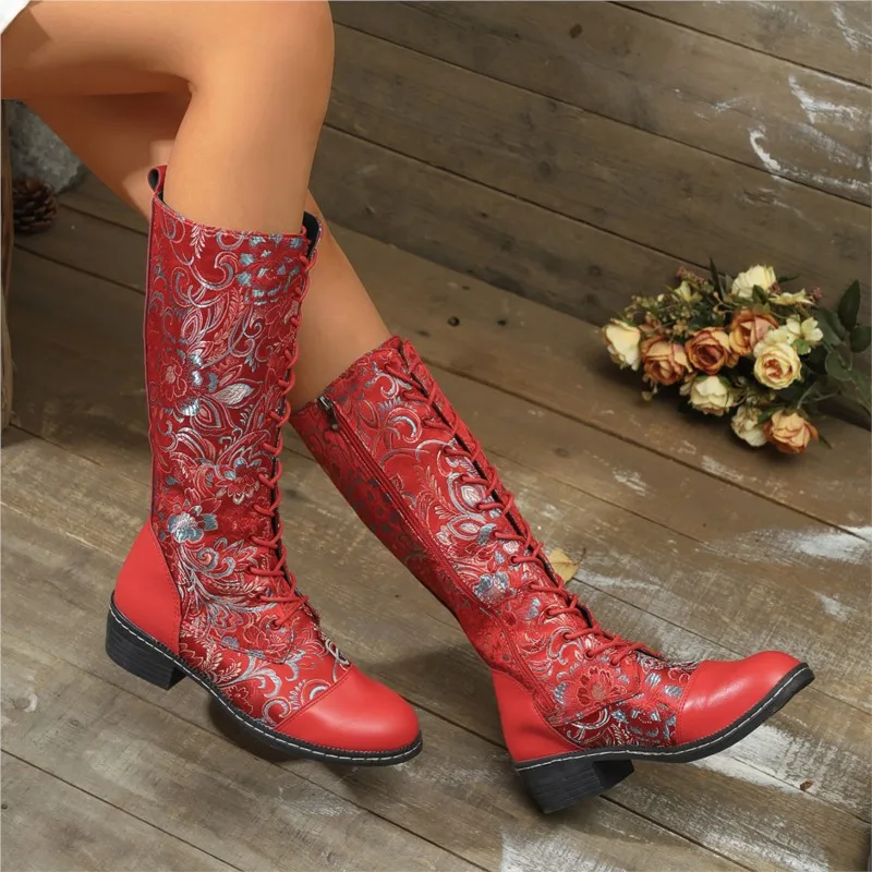 

KNCOKAR Mainland China Microfiber PU Mid-Calf Basic Square Heel PU Rubber PU None Boots Adult ZIP Round Toe Low (1CM - 3CM) No