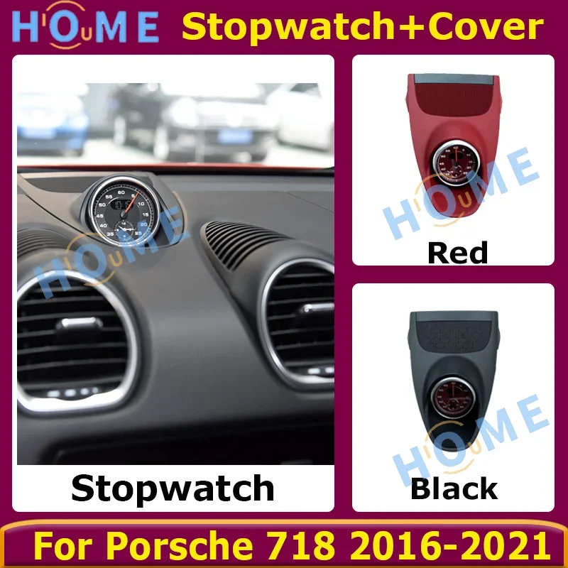 

Car Interior Dashboard Stopwatch Decoration Clock Compass For Porsche 718 Boxster Cayman 16-21