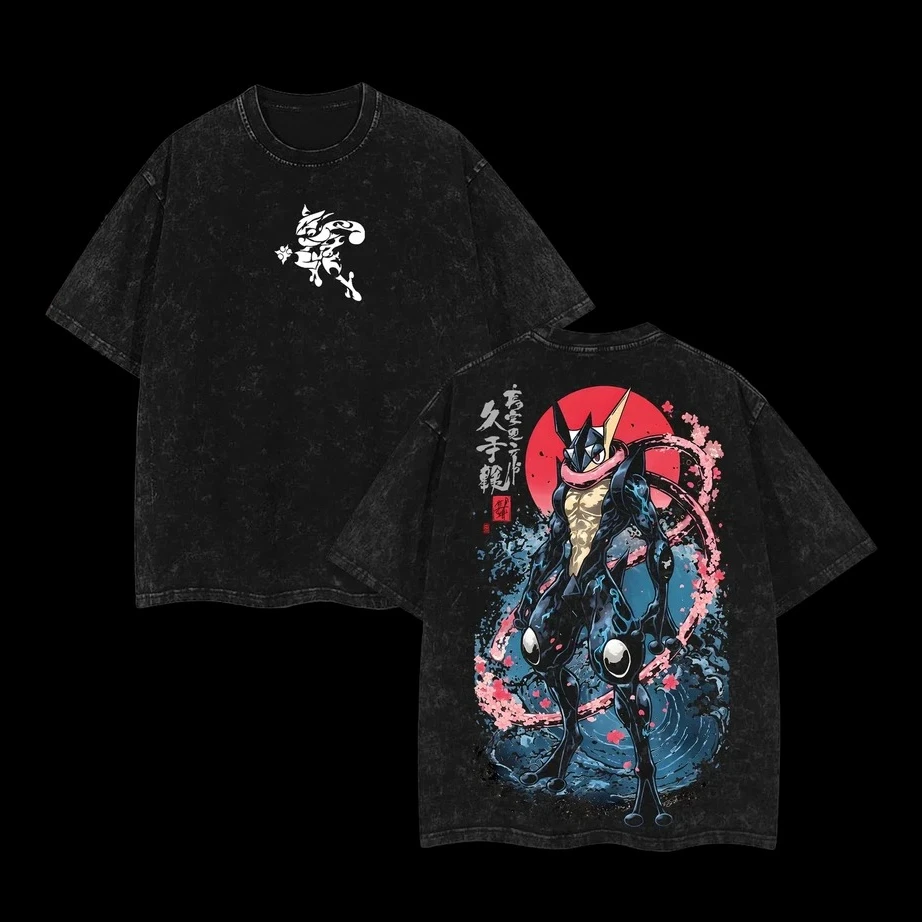 Gyarados Mewtwo Greninja Legendary Psychic Type Anime T-Shirt Men Women Cotton Loose Couple Harajuku Y2K Casual Streetwear Tops view 4