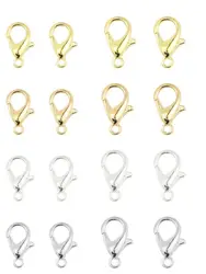 10pcs/lot 10-14mm Metal Lobster Clasps Jewelry Making Components DIY Bracelet Necklace Carabiner Findings Hooks Chain Closure