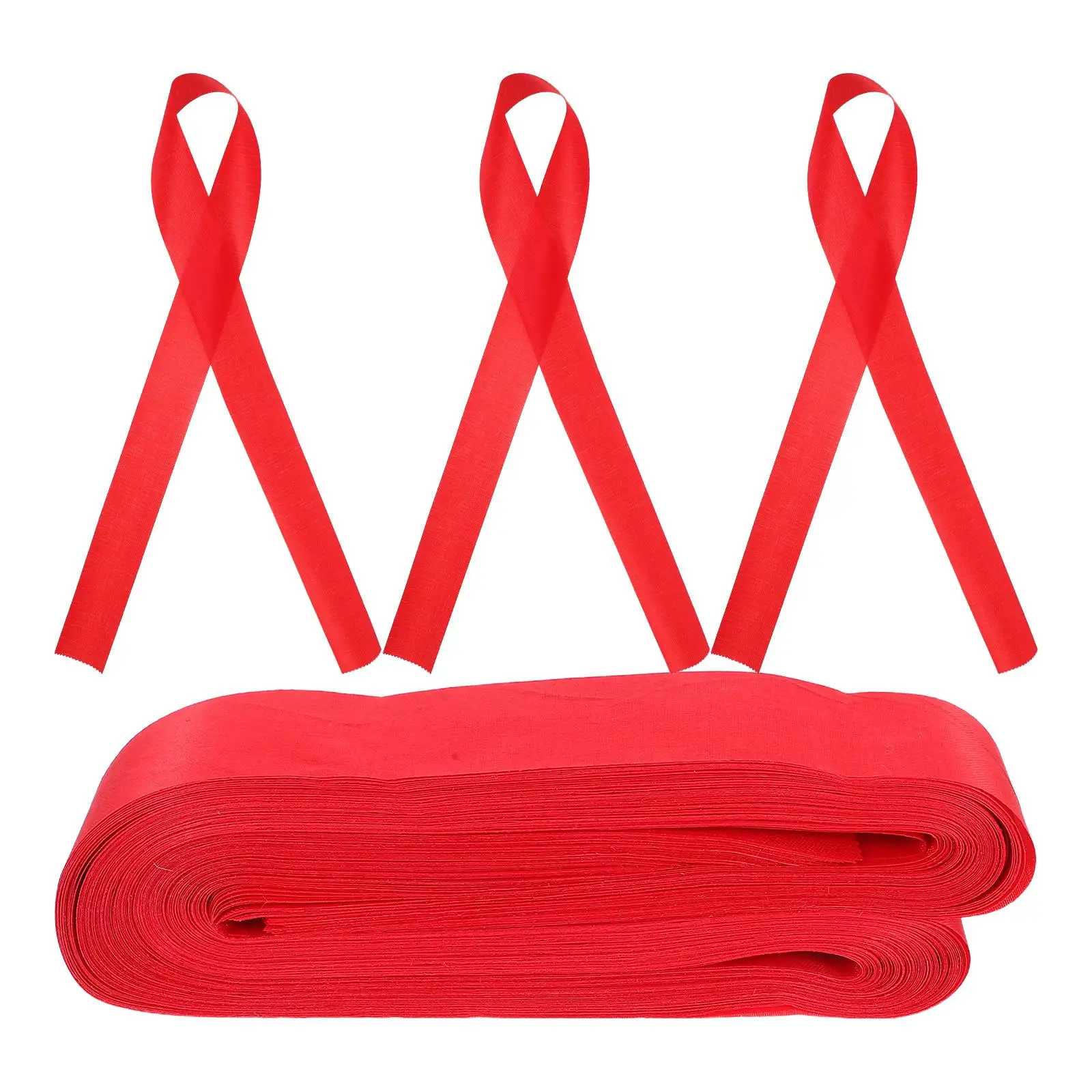 

100 Pcs Prayer Ribbon Spring Festival Blessing Belt Chinese Theme Fabric Wide Red