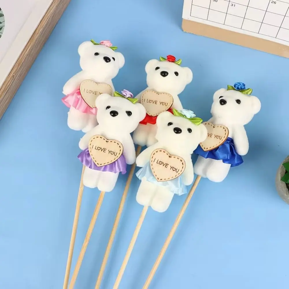 10pcs/set Wedding Gift Foam Bear Bear Foam Animal Mini Bear Flower Bouquet DIY Cartoon Cartoon Bouquet Valentine's Day
