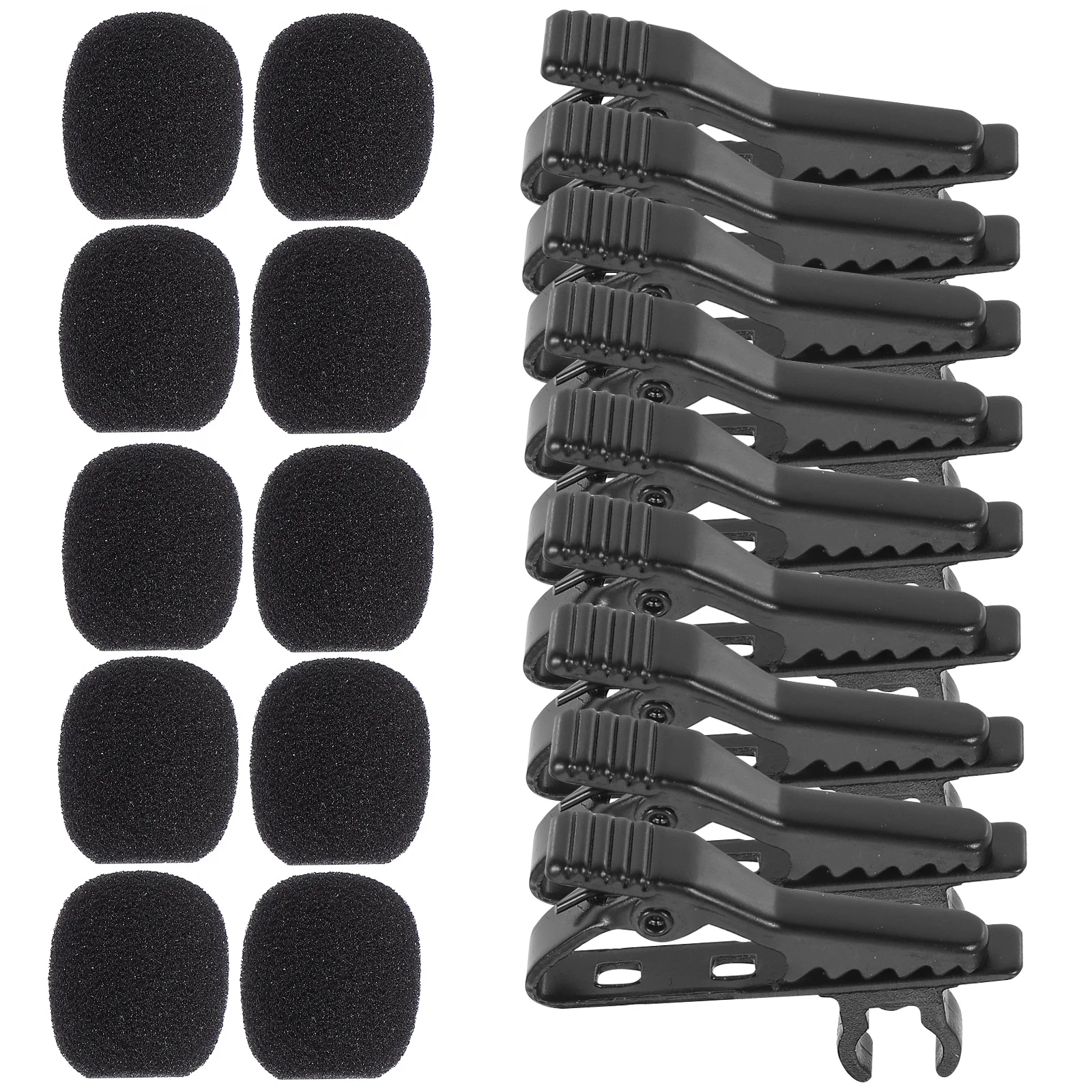 

10Pcs Mic Clip High Quality Design for Shows Speeches Lectures Meetings Online Chats Easy to Carry Compact Iron Clip