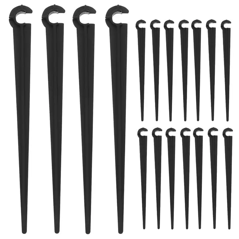 

50pcs Drip Irrigation Support Stakes C- Shape Fixed Stems Holder Bracket Irrigation Pipeline Accessory Inserted Bracket Stakes