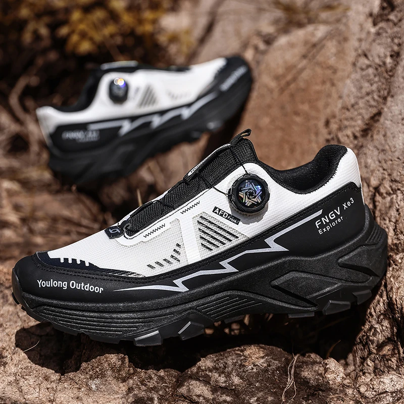  2026 New Mens Hiking Sneakers Anti Slip Thick Sole Shockproof Mountain Trekking Climbing Outdoor Explorer Walking Sports Shoes
