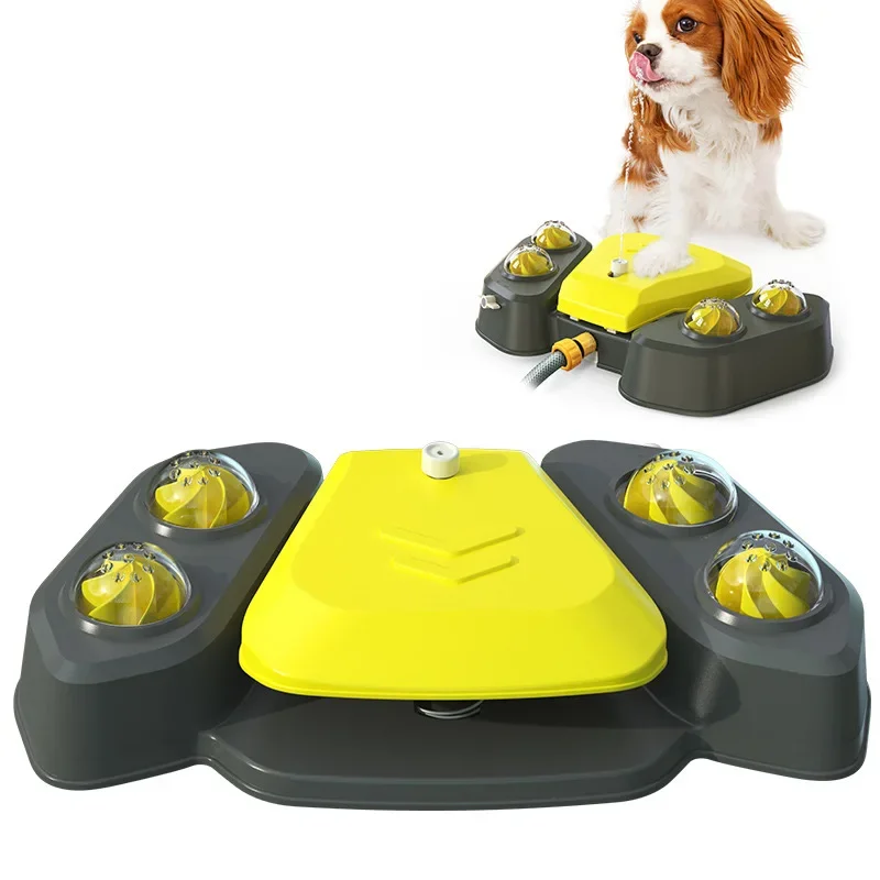 

Outdoor Dog Drinking Water Fountain Toys Interactive Paw Pedal Design Dog Water Fountain Feeder Toys Dog Bath Summer Cooling