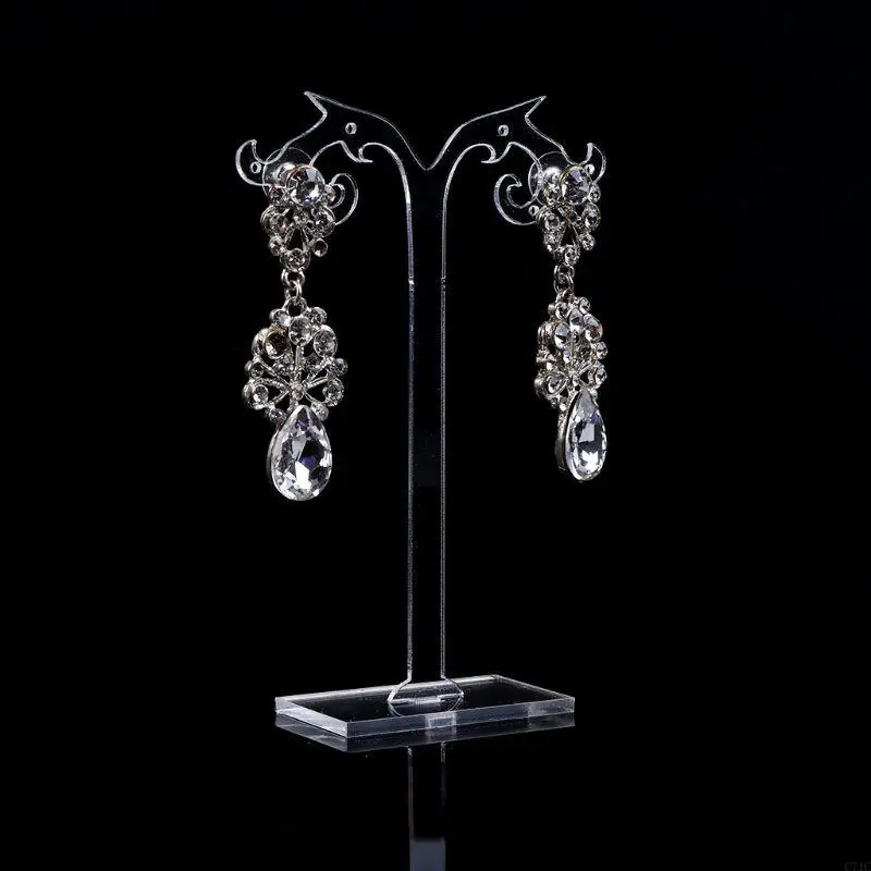 

C71C 3 Pcs Acrylic Earrings Holder Earrings Jewelry Display Stand Tree Stand for Stud Dangle Hoop Earrings