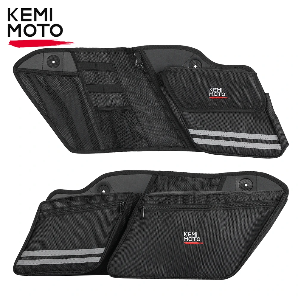 Motorcycle Saddlebag Organizers 2 Pack Liners Saddle Bag for Touring Street Glide Road King Road Glide Electra Glide 2014-2023