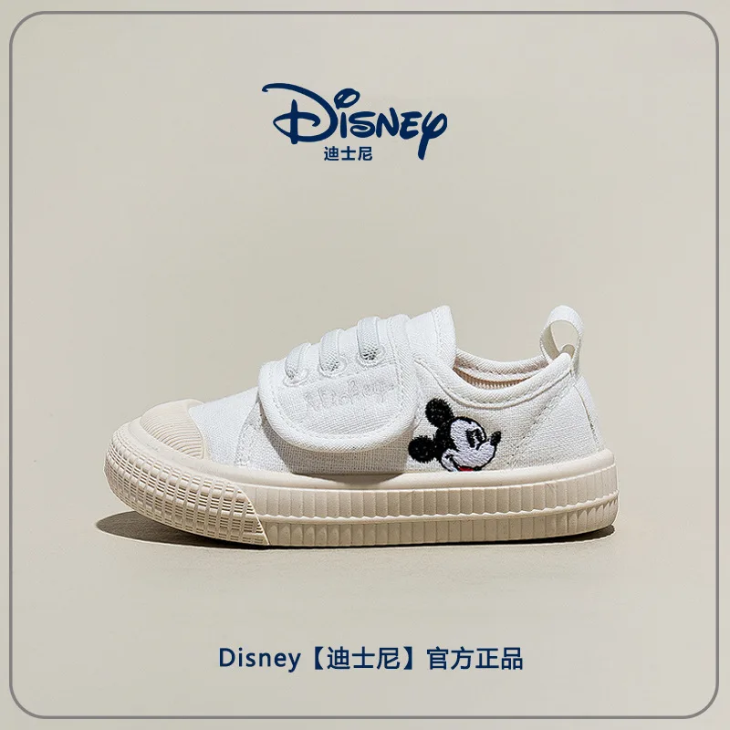 Chaussures d'Niken Toile à Semelle Souple pour Garçon et Fille, Petites Chaussures Blanches de Printemps Disney, Nouvelle Collection 2024