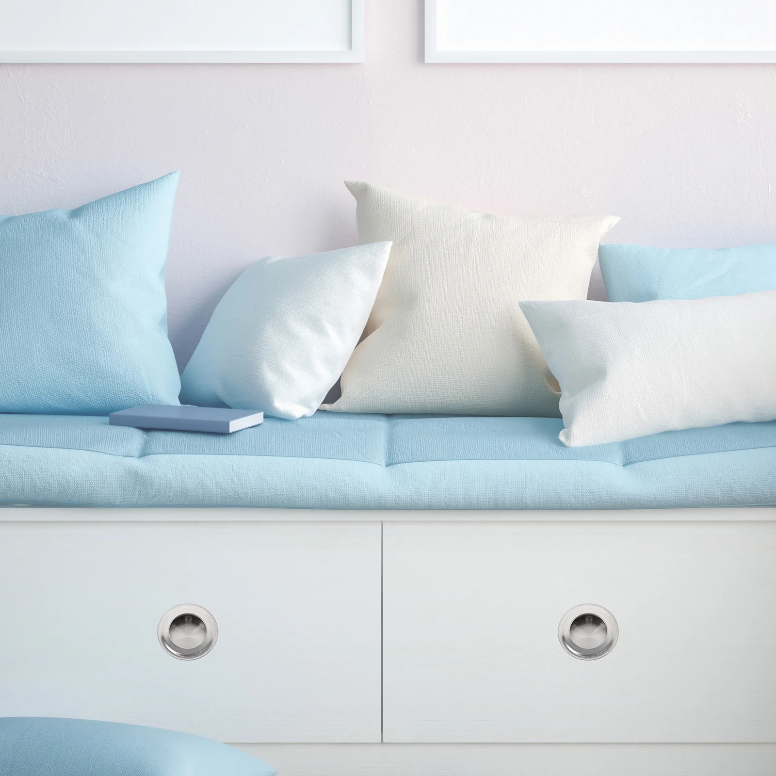 

10Pcs Round Shaped Stainless Steel Cabinet Pull Durable Handle for Sliding Closet Drawer Sliding Closet Door Handle