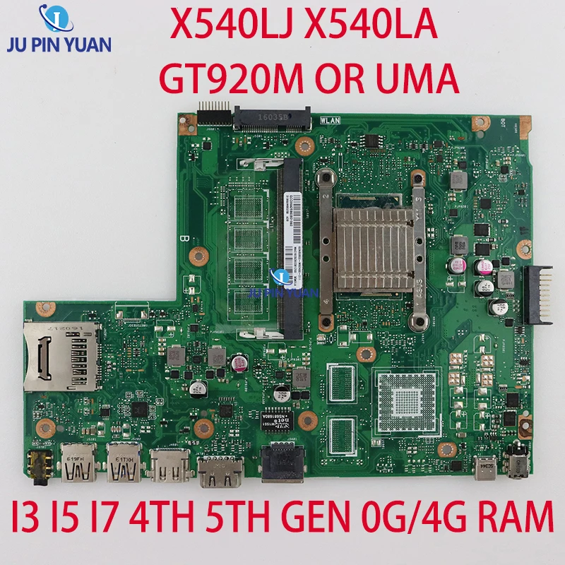 X540L Laptop Motherboard For ASUS X540LJ X540LA A540L F540L I3 I5 I7 4TH 5TH GEN 0G/4G RAM GT920M OR UMA Mainboard