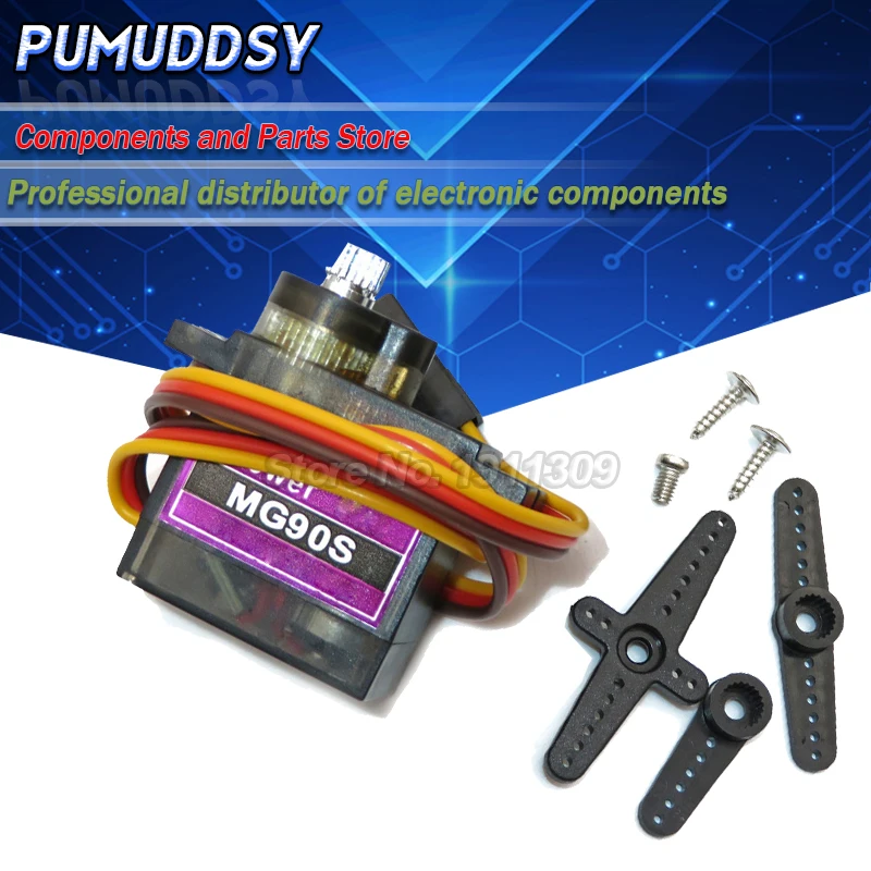 1PCS MG90S Metal gear Digital 9g Servo For Rc Helicopter plane boat car MG90