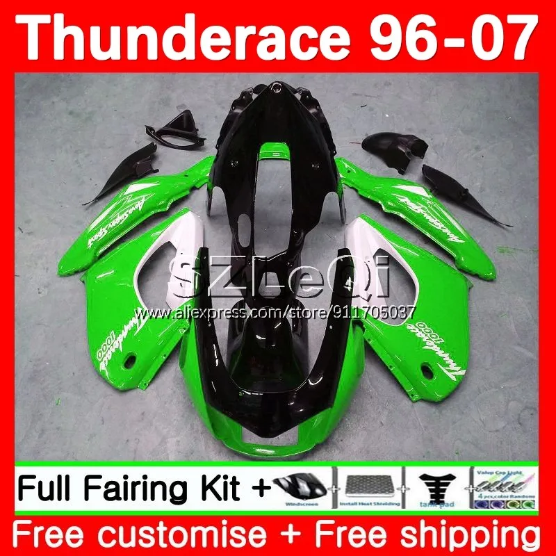 Thunderace For YAMAHA YZF1000R YZF-1000R 96 97 98 99 00 01 121No.105 YZF 1000R 2002 2003 2004 2005 2006 2007 Green black Fairing