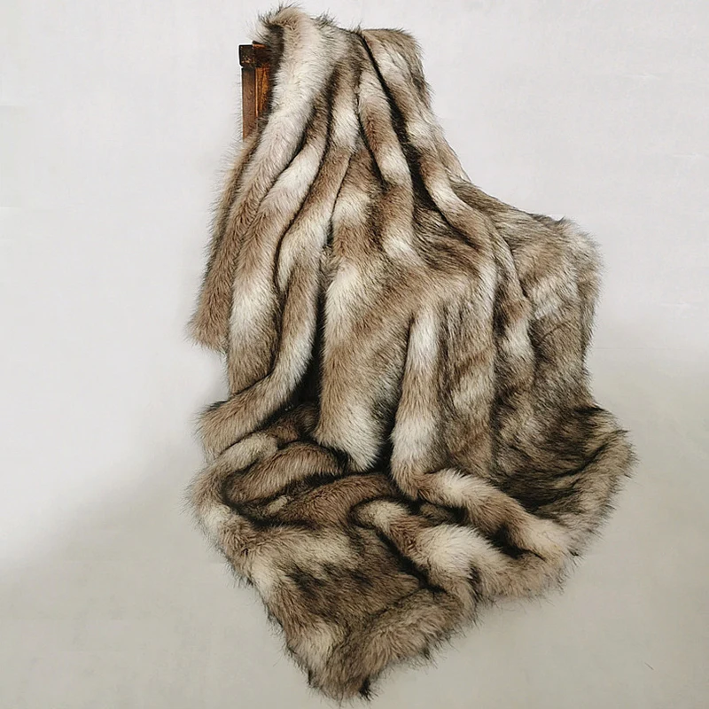 Faux Fur Blanket Acrylic High-End Imitation Fur Nap Blanket Nap Blanket Modern Sofa Towel Tail Blanket