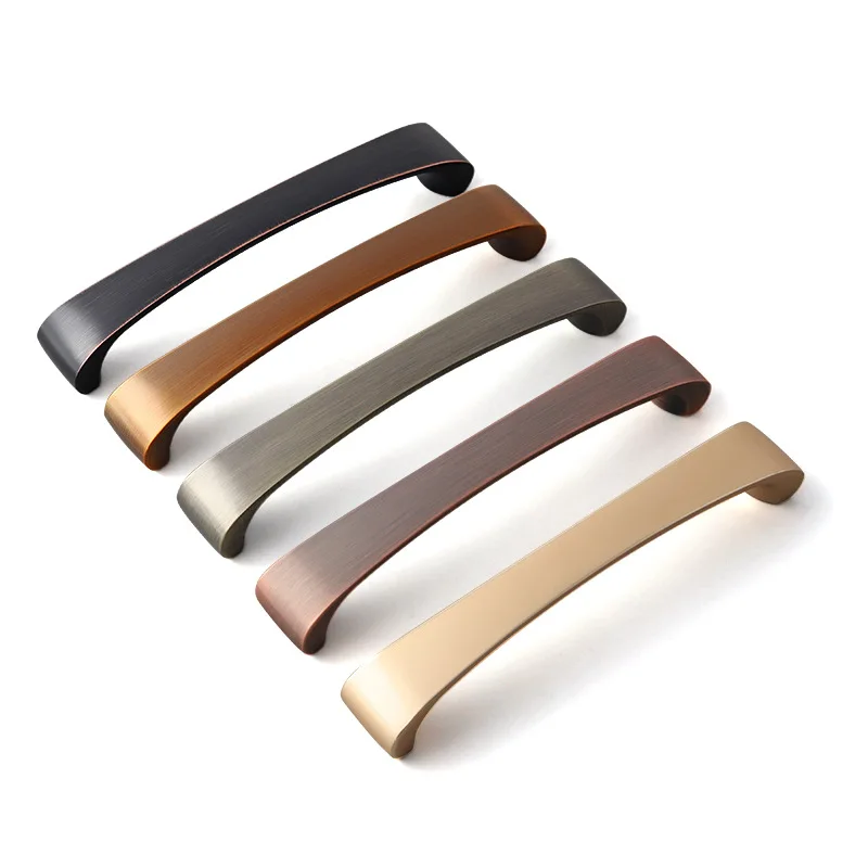 Zinc Alloy Antique Solid Bedroom Wardrobe Furniture Handle Kitchen Wine Cabinet Door Handle Black Red Bronze Home Decoration