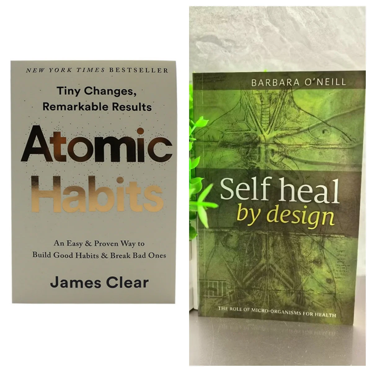 

Bview Art 2 Books：Atomic Habits and Self Heal by Design（with a free gift）