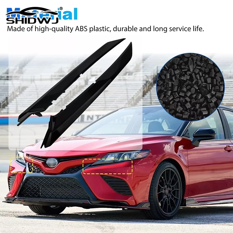 1Pair Front Bumper Grille Headlight Lower Trim Cover For Toyota Camry SE XSE 2018 2019 2020 2021 2022 5271306100 5271206100