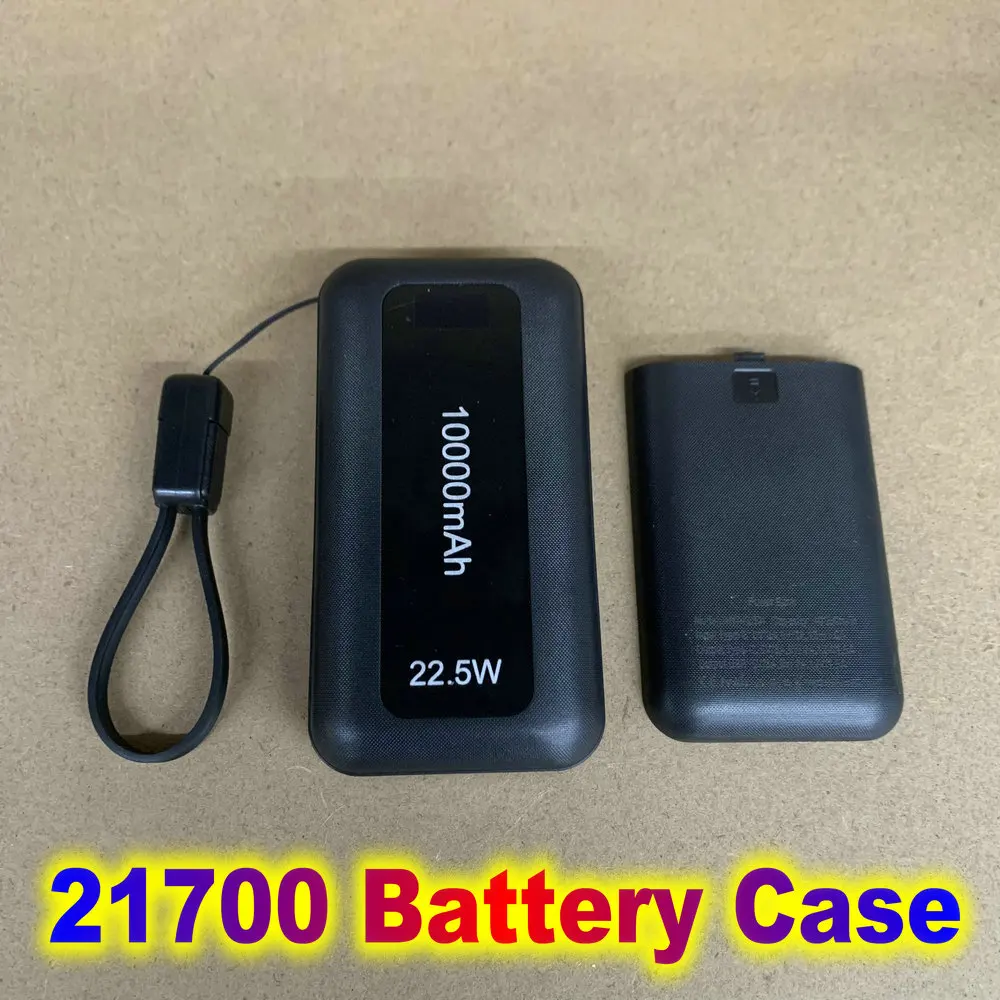 Obudowa Power Banku DIY na 2 baterie 21700, 22.5W, Pusta Obudowa Powerbanku na 2 szt. baterii 21700, Odłączane Pudełko 10000mAh — zdjęcie produktu 5