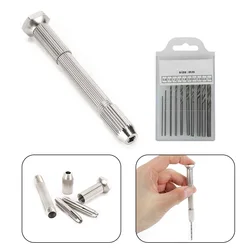 10Pcs 0.8mm-3.0mm  Mini Micro Hand Drill Woodworking Drilling Tools For Models Hobby DIY Jewelers Diamond Durable