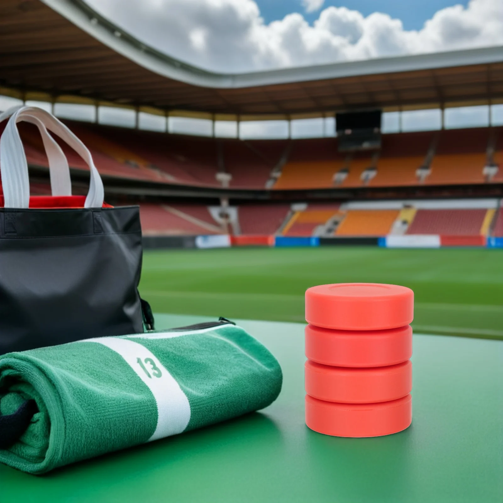 

8Pcs Matte PVC Ice Hockey Pucks Non-Glare Practice Indoor Outdoor Training Equipment for Skill Control Stability