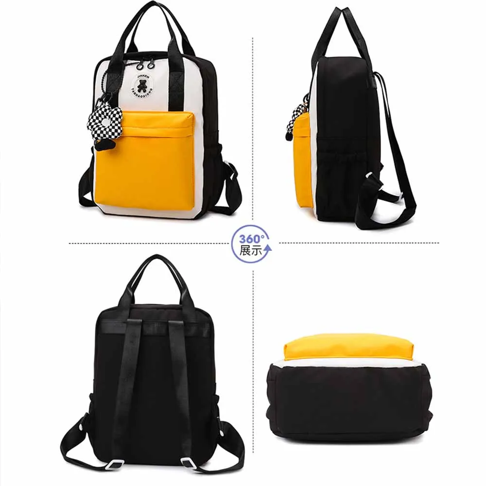 New Embroidered Women Lightweight Backpack,Personalized Custom Fashion Computer Bag,Large Capacity College Style Double Backpack