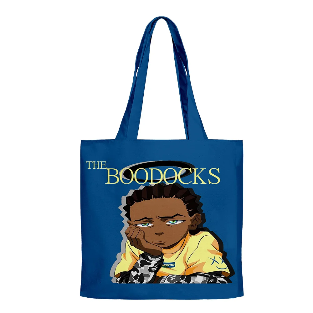 Сумка с героями мультфильмов The Boondocks, сумки для покупок, многоразовые сумки на плечо, повседневная сумка