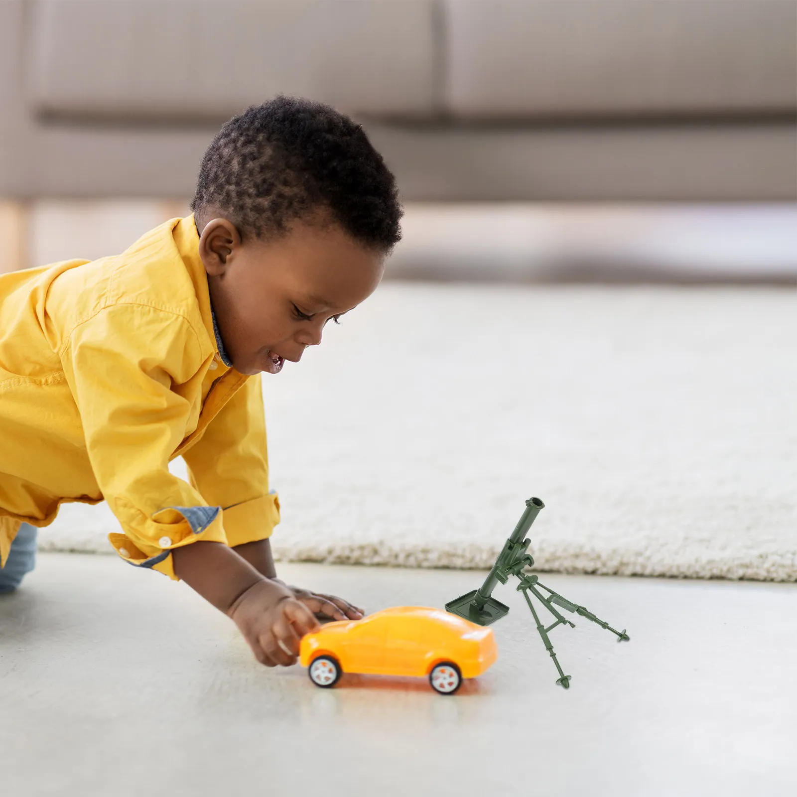 

10Pcs Realistic Mine Thrower Launcher Assembly Kit for Kids Educational Stem Playset Military Display Decor Army Enthusiasts