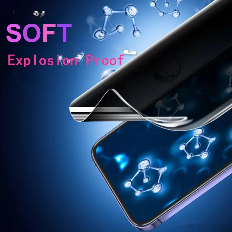 5 uds para iPhone 15 Pro Max película de hidrogel de privacidad para iPone15 14 13 12 11ProMax Mini X XR XS SE 7 8Plus Protector de pantalla antiespía