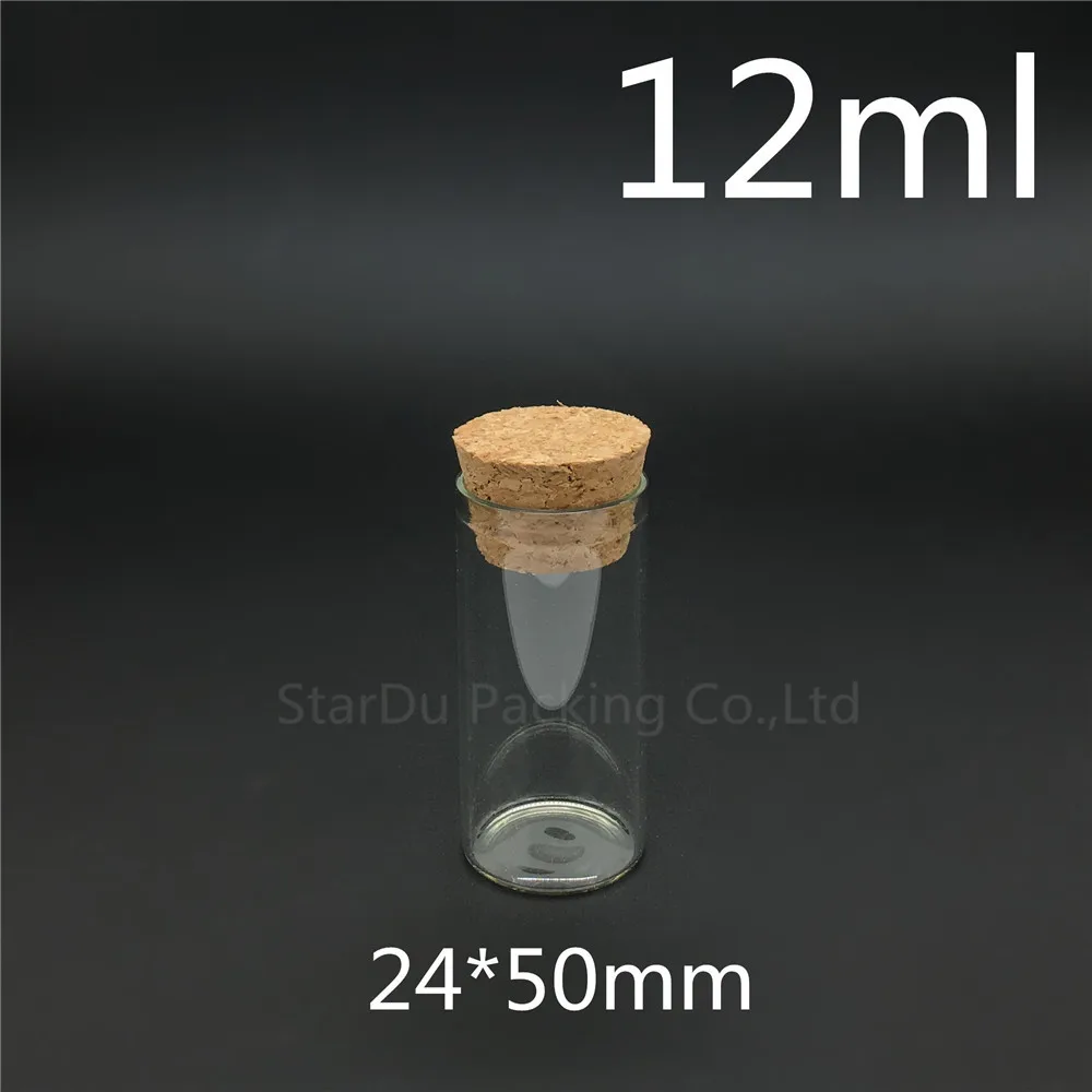 

Free Shipping 500pcs/lot 12ml 24*50mm Wishing Glass Bottle With Cork ,High-quality 12cc Glass Vials Display Bottle Wholesale