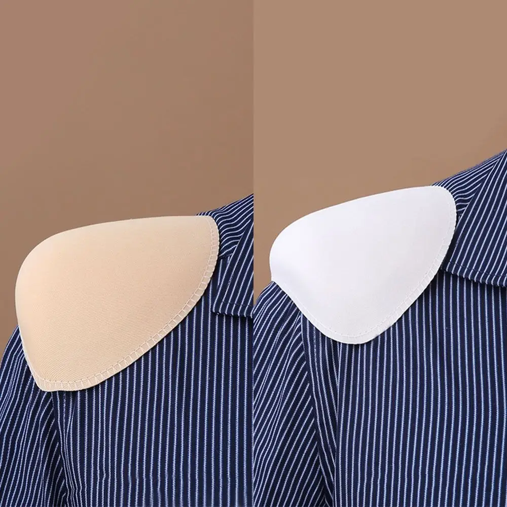 

2Pairs Multi-function For Shirt Suit Coat DIY Apparel Shoulder Pad Covered Set-in Sewing Sponge Shoulder Pads Soft Padded