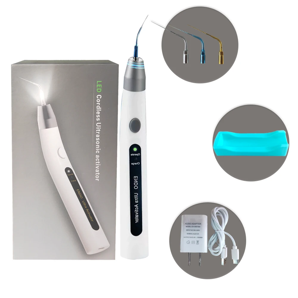 Hight Quality Dental LED Endo Ultra Activator with 6pcs Tips USB Chargeable dent istry Sonic Activator for Endo Root Canal