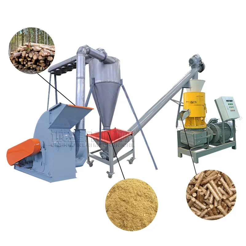 Large Capacity Wood Sawdust Crusher Pulverizer Hammer Mill Machine Wood Branch Chipper Shredder Coconut Husk Grinding Equipment