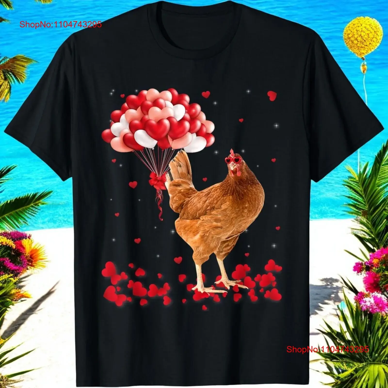 

Футболка с курицей на День святого Валентина, винтажная стираная футболка с сердечками и животными для влюбленных, удобная, мягкая, стильная, модная, уличная, растягивающаяся, для дома