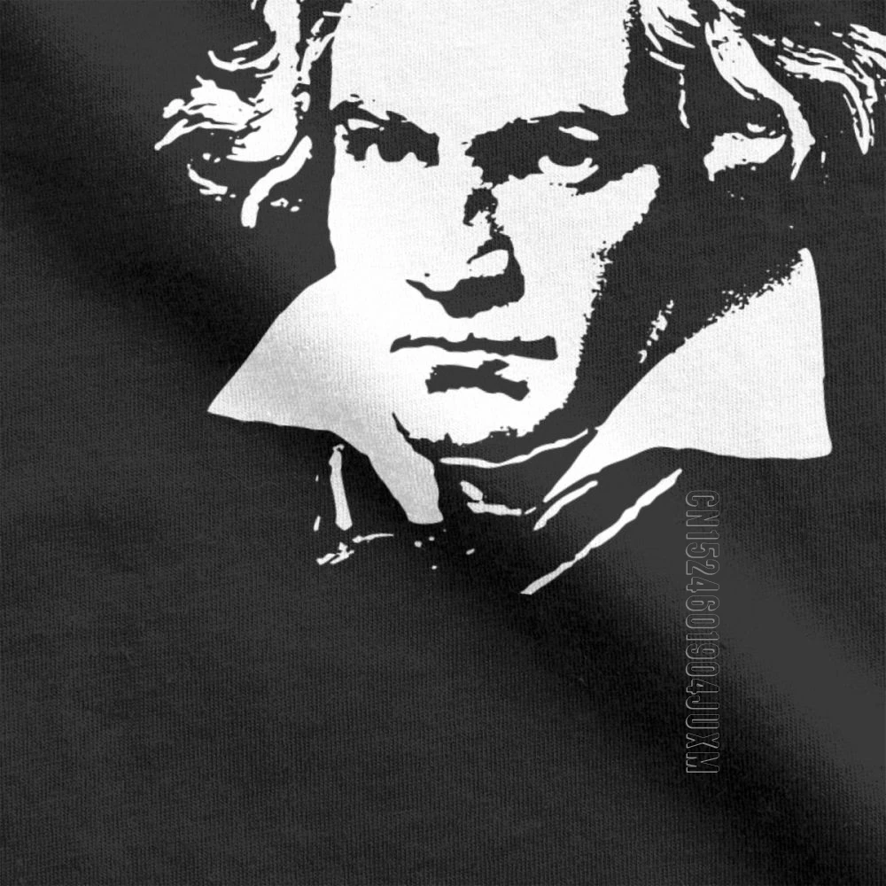 Men Beethoven Composer Music T Shirts Classical Orchestral Tops Crew Neck Adult Clothing Pure Cotton Tees Plus Size T Shirt