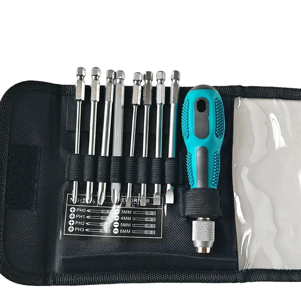 9Pcs Multifunctional Magnetic Screwdriver Set Chromium Vanadium Steel Slotte Phillips Screwdriver Hand Tools