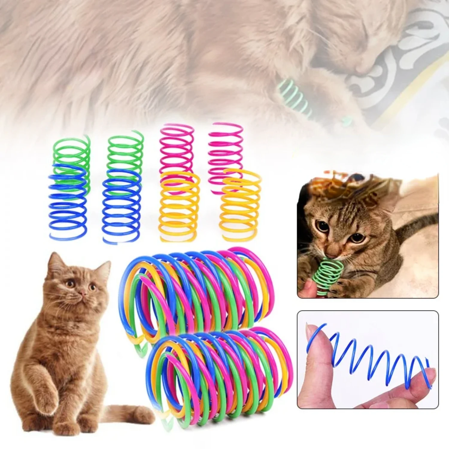 

- Interactive Durable Products Cat Toys: Coil Gauge for Energetic for H Pet Colorful Kittens Playful Spring and Vibrant Exciting