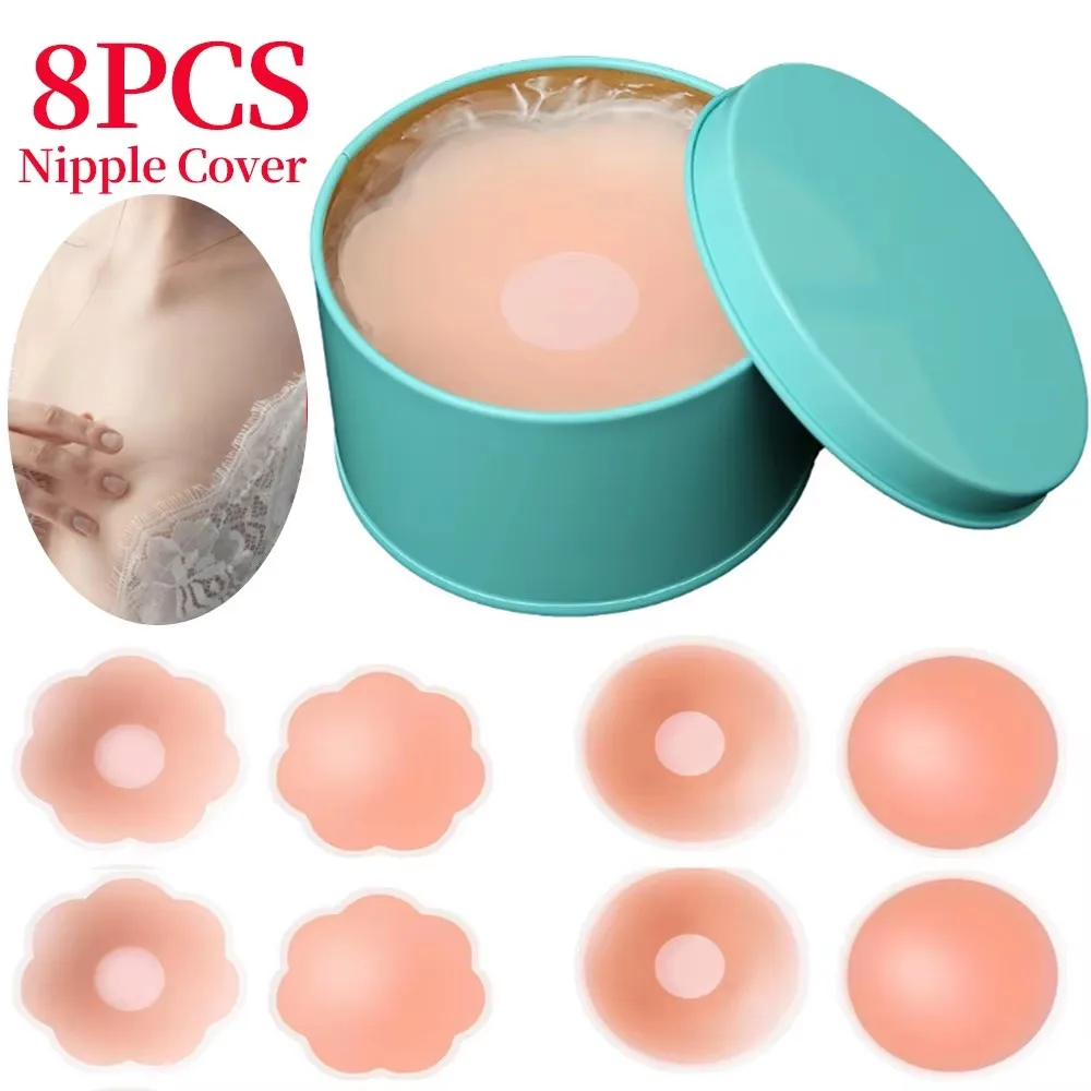 Cache-tétons en silicone réutilisables, autocollants de soutien-gorge pour femmes, pétales de poitrine, soutien-gorge sans bretelles, soutien-gorge invisible, coussinets de poitrine, pasties intimes